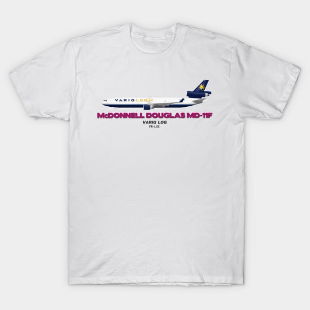 McDonnell Douglas MD-11F - VARIG LOG T-Shirt by TheArtofFlying